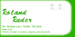 roland ruder business card